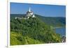 Europe, Germany, Rhineland-Palatinate, Middle Rhine Valley, Marksburg (Castle) over the Rhine-Chris Seba-Framed Premium Photographic Print