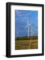 Europe, Germany, Saxony-Anhalt, Magdeburg Bšrde, Wind Turbines-Chris Seba-Framed Photographic Print