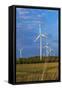 Europe, Germany, Saxony-Anhalt, Magdeburg Bšrde, Wind Turbines-Chris Seba-Framed Stretched Canvas