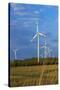 Europe, Germany, Saxony-Anhalt, Magdeburg Bšrde, Wind Turbines-Chris Seba-Stretched Canvas