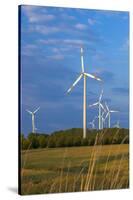 Europe, Germany, Saxony-Anhalt, Magdeburg Bšrde, Wind Turbines-Chris Seba-Stretched Canvas