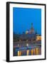 Europe, Germany, Saxony, Dresden, Bank of River Elbe, Church of Our Lady, Cruise Vessels-Chris Seba-Framed Photographic Print