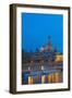 Europe, Germany, Saxony, Dresden, Bank of River Elbe, Church of Our Lady, Cruise Vessels-Chris Seba-Framed Photographic Print