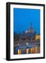 Europe, Germany, Saxony, Dresden, Bank of River Elbe, Church of Our Lady, Cruise Vessels-Chris Seba-Framed Photographic Print