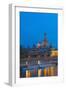 Europe, Germany, Saxony, Dresden, Bank of River Elbe, Church of Our Lady, Cruise Vessels-Chris Seba-Framed Photographic Print