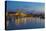 Europe, Germany, Saxony, Dresden, Elbufer (Bank of the River Elbe) by Night-Chris Seba-Stretched Canvas