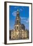 Europe, Germany, Saxony, Dresden, Elbufer (Bank of the River Elbe), Cathedral-Chris Seba-Framed Photographic Print