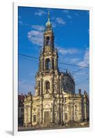 Europe, Germany, Saxony, Dresden, Elbufer (Bank of the River Elbe), Cathedral-Chris Seba-Framed Photographic Print