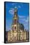 Europe, Germany, Saxony, Dresden, Elbufer (Bank of the River Elbe), Cathedral-Chris Seba-Framed Stretched Canvas