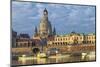 Europe, Germany, Saxony, Dresden, Elbufer (Bank of the River Elbe) with Paddlesteamer-Chris Seba-Mounted Photographic Print