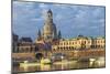 Europe, Germany, Saxony, Dresden, Elbufer (Bank of the River Elbe) with Paddlesteamer-Chris Seba-Mounted Photographic Print