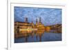 Europe, Germany, Saxony, Dresden, Elbufer (Bank of the River Elbe) with Paddlesteamer-Chris Seba-Framed Photographic Print