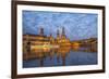 Europe, Germany, Saxony, Dresden, Elbufer (Bank of the River Elbe) with Paddlesteamer-Chris Seba-Framed Photographic Print