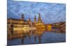 Europe, Germany, Saxony, Dresden, Elbufer (Bank of the River Elbe) with Paddlesteamer-Chris Seba-Mounted Photographic Print