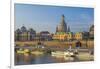 Europe, Germany, Saxony, Dresden, Elbufer (Bank of the River Elbe) with Paddlesteamer-Chris Seba-Framed Photographic Print