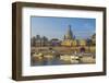 Europe, Germany, Saxony, Dresden, Elbufer (Bank of the River Elbe) with Paddlesteamer-Chris Seba-Framed Photographic Print