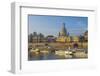 Europe, Germany, Saxony, Dresden, Elbufer (Bank of the River Elbe) with Paddlesteamer-Chris Seba-Framed Photographic Print