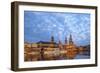 Europe, Germany, Saxony, Dresden, Elbufer (Bank of the River Elbe) with Paddlesteamer-Chris Seba-Framed Photographic Print