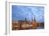 Europe, Germany, Saxony, Dresden, Elbufer (Bank of the River Elbe) with Paddlesteamer-Chris Seba-Framed Photographic Print