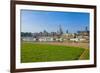 Europe, Germany, Saxony, Dresden, Elbufer (Bank of the River Elbe) with Paddlesteamer-Chris Seba-Framed Photographic Print