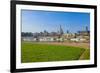 Europe, Germany, Saxony, Dresden, Elbufer (Bank of the River Elbe) with Paddlesteamer-Chris Seba-Framed Photographic Print