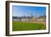 Europe, Germany, Saxony, Dresden, Elbufer (Bank of the River Elbe) with Paddlesteamer-Chris Seba-Framed Photographic Print