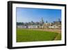 Europe, Germany, Saxony, Dresden, Elbufer (Bank of the River Elbe) with Paddlesteamer-Chris Seba-Framed Photographic Print