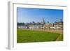 Europe, Germany, Saxony, Dresden, Elbufer (Bank of the River Elbe) with Paddlesteamer-Chris Seba-Framed Photographic Print