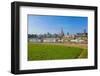 Europe, Germany, Saxony, Dresden, Elbufer (Bank of the River Elbe) with Paddlesteamer-Chris Seba-Framed Photographic Print