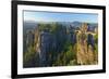 Europe, Germany, Saxony, Elbsandsteingebirge, BasteibrŸcke (Bridge) at Sunrise-Chris Seba-Framed Photographic Print