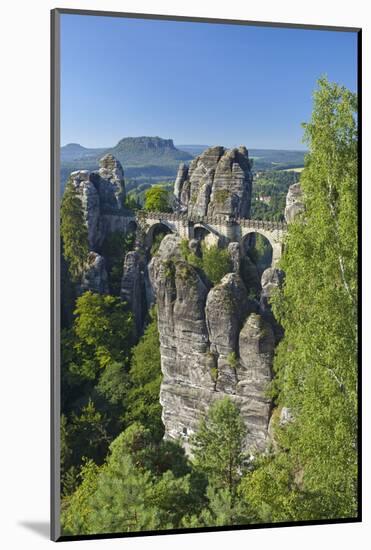 Europe, Germany, Saxony, Elbsandsteingebirge, Bastion-Chris Seba-Mounted Photographic Print