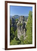 Europe, Germany, Saxony, Elbsandsteingebirge, Bastion-Chris Seba-Framed Photographic Print