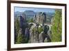 Europe, Germany, Saxony, Elbsandsteingebirge, Bastion-Chris Seba-Framed Photographic Print