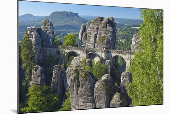 Europe, Germany, Saxony, Elbsandsteingebirge, Bastion-Chris Seba-Mounted Photographic Print