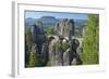 Europe, Germany, Saxony, Elbsandsteingebirge, Bastion-Chris Seba-Framed Photographic Print