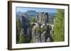 Europe, Germany, Saxony, Elbsandsteingebirge, Bastion-Chris Seba-Framed Photographic Print