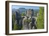 Europe, Germany, Saxony, Elbsandsteingebirge, Bastion-Chris Seba-Framed Photographic Print