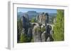 Europe, Germany, Saxony, Elbsandsteingebirge, Bastion-Chris Seba-Framed Photographic Print