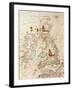 Europe: Great Britain and Ireland, from Atlas of the World in Thirty-Three Maps, 1553-Battista Agnese-Framed Giclee Print