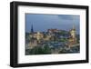 Europe, Great Britain, Scotland, Edinburgh. Looking down on the City From Calton Hill at Dusk-Rob Tilley-Framed Photographic Print