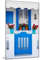 Europe, Greece, Cyclades Island,Aegean Sea, Mykonos, Myconos, Blue Gate at Private Home-Christian Heeb-Mounted Photographic Print