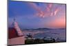 Europe, Greece, Cyclades Island,Aegean Sea, Mykonos, Myconos, Mykonos Harbour at Dusk-Christian Heeb-Mounted Photographic Print