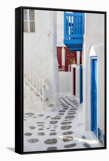 Europe, Greece, Cyklades, Mykonos, Part of the Cyclades Island Group in the Aegean Sea-Christian Heeb-Framed Stretched Canvas