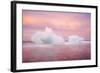 Europe, Iceland, Jokulsarlon Glacier Lagoon. Sunset on Beached Icebergs-Jaynes Gallery-Framed Photographic Print