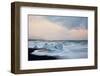 Europe, Iceland, Jokulsarlon Glacier Lagoon. Waves Wash Beached Icebergs-Jaynes Gallery-Framed Photographic Print