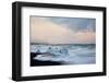 Europe, Iceland, Jokulsarlon Glacier Lagoon. Waves Wash Beached Icebergs-Jaynes Gallery-Framed Photographic Print