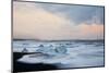 Europe, Iceland, Jokulsarlon Glacier Lagoon. Waves Wash Beached Icebergs-Jaynes Gallery-Mounted Photographic Print