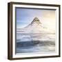 Europe, Iceland, Kirkjufell - The Iconic Mountain Of Iceland Reflecting On A Frozen Lake-Aliaume Chapelle-Framed Photographic Print