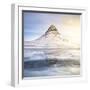 Europe, Iceland, Kirkjufell - The Iconic Mountain Of Iceland Reflecting On A Frozen Lake-Aliaume Chapelle-Framed Photographic Print