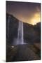 Europe, Iceland, Seljalandsfoss, Seljalandsfoss Waterfall At Sunset-Aliaume Chapelle-Mounted Photographic Print